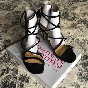 Chinese Laundry strappy black heels
